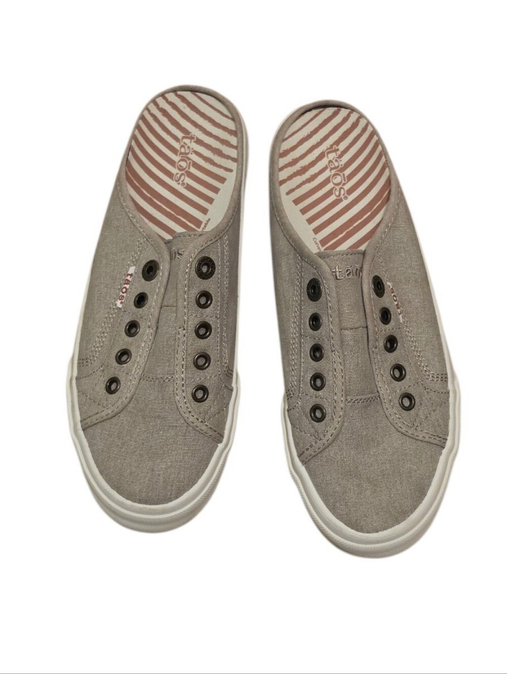 Taos Slip-On EZ-Soul Canvas Sneakers in Taupe - 8